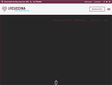 Tablet Screenshot of lacuccina.co.za
